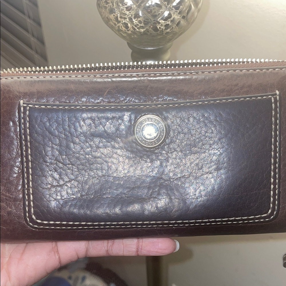 Coach Chelsea Pebbled Leather Zip Around Wallet